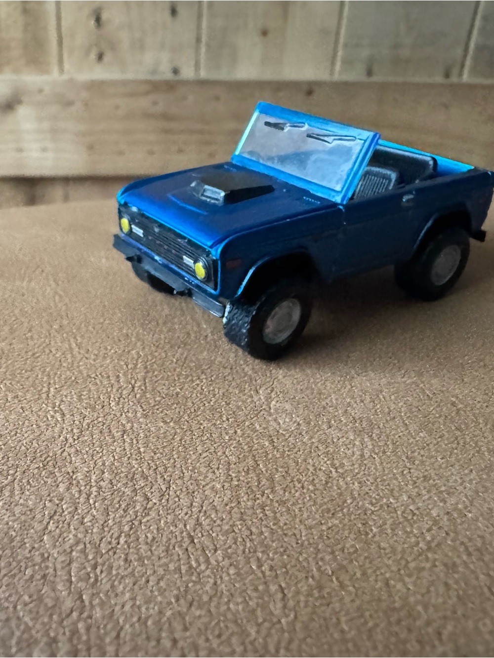 Blue custom 1976 ford bronco